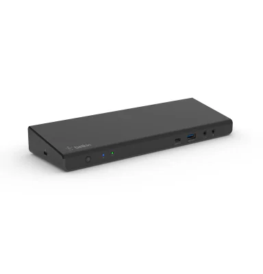Belkin CONNECT USB C Display Link Dock, Triple display support up to 4K, HDMI, DP, USB C, USB A, GbE, Audio, PD 85w, Mac/PC/Chrome compatible - Black
