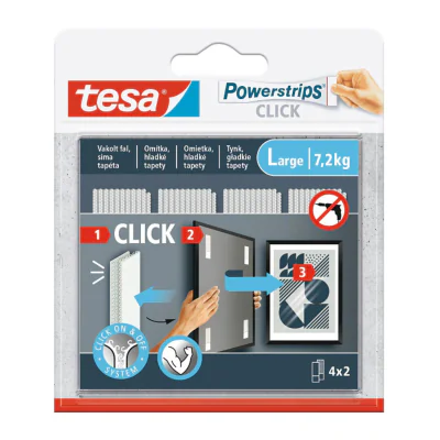Benzi de montaj autoadezive TESA POWERSTRIPS-CLICK/LARGE