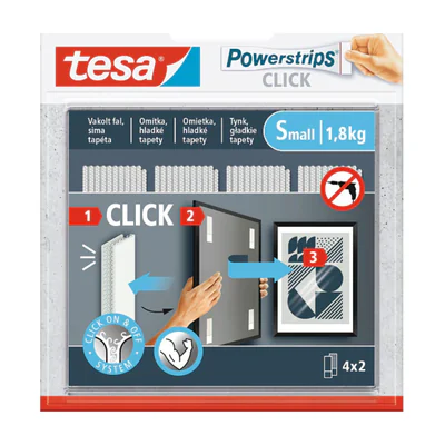 Benzi de montaj autoadezive TESA POWERSTRIPS-CLICK/SMALL