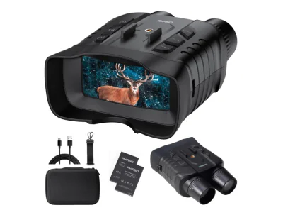 Binoclu cu vedere nocturna AKASO Seemor-200, Zoom 16 x, Rezolutie video 4K / 2K, Senzor 1/1.79" CMOS, Negru
