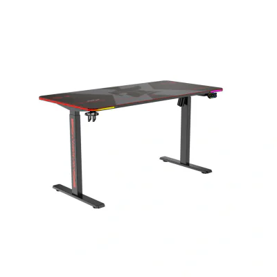 Birou electric Serioux Carbon Pro RGB, reglabil pe inălțime, Dimensiuni blat 1400mm x 700mm, Orientare Cadru: Rectangular, Greutate maxima: 60 kg, Interval de inălțime: 730~ 1210 mm, Segmente coloană: coloană în două etape