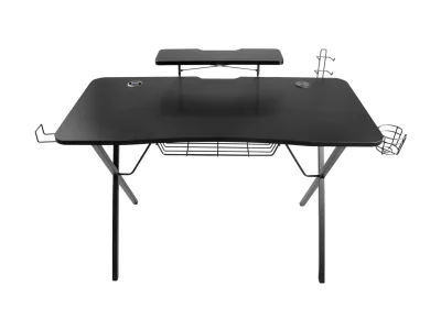 Birou gaming Genesis Holm 300, MDF, suporta pana la 60kg, iluminare RGB, negru