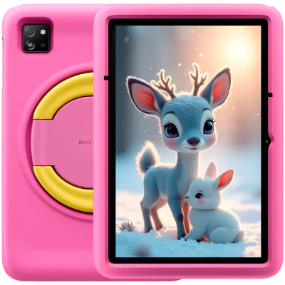 Blackview Tab 60 Pro Kids 4GB/128GB, 10.1-inch HD+ 800x1280 IPS 60Hz, 5MP Front/8MP Back Cam Battery 7700mAh, LTE, USB Type-C, Android 15, SD card slot, Rose Pink "BVTAB60PRO_KIDS-PK"