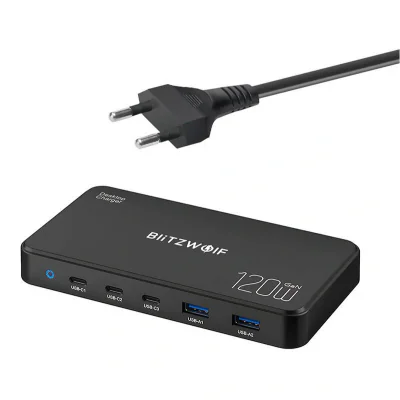 Blitzwolf BW-i100 5in1 încărcător de rețea 120W