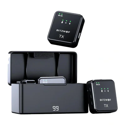 BlitzWolf Microfon fără fir, BW-SX63, 1000mAh (negru)