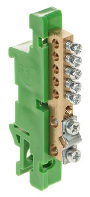 Bloc de borne pe șină DIN TS35 Elektro-Plast LZ-7/N2/EPN, 5 borne Ø 4 mm