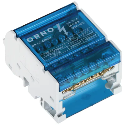 Bloc de distribuție ORNO OR-LZ-8202/7, 4 borne, 500 V