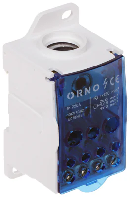 Bloc de distribuție ORNO OR-LZ-8207/250, 1000 V AC/DC