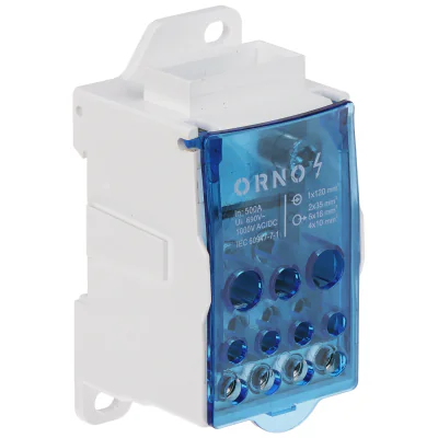 Bloc de distribuție ORNO OR-LZ-8207/500, 1000 V AC/DC