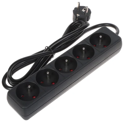 Bloc de prize BLOW PR-1.5M-5G/B, 5 prize, 1,3 m, 10 A