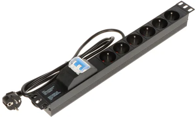 Bloc de prize pentru rack (PDU) DELTA POWER PD-6/R-2P, 1,8 m, 16 A