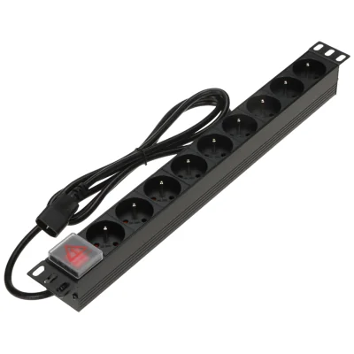 Bloc de prize pentru rack (PDU) DELTA POWER PD-9/R-IEC, 1,8 m, 16 A
