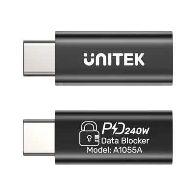 Blocator de date USB UNITEK A1055ABK01, USB-C, set 2 buc.