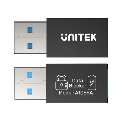 Blocator de date USB UNITEK A1056ABK01, USB-A, set 2 buc.