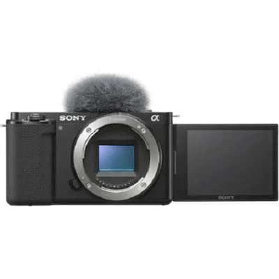 Body Aparat foto SONY Alpha ZV-E10 Mirrorless dedicat pentru Vlogging, 24 MP, ISO 100-32.000 (Extins: 50-51.200), 1/4000s, 4K @30, S D/SDXC/SDHC, Rafala 11 cps, Wi-Fi, Senzor APS-C, Montura Sony E