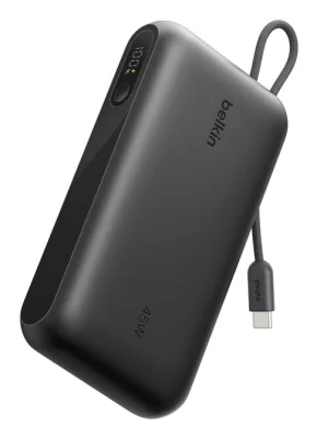 BOOSTCHARGE PWRBANK W/ DISPLAY/BLACK / 20000MAH W/ USB-C CABLE