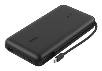 BOOSTCHARGE PWRBANK W/ DISPLAY/BLACK / 25000MAH W/ USB-C CABLE