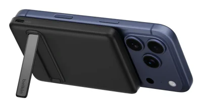 BOOSTCHARGE SLIM MAGN POWERBANK/BLACK / 5000MAH W/ FOLD STAND
