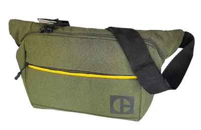 Borseta CATERPILLAR Code - Hex Parkour, material 420D hexagonal, buzunar cu fermoar - verde masliniu "CAT-83768-152"