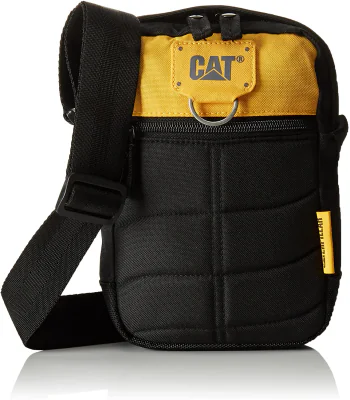 Borseta mini de umar CATERPILLAR Millennial Classic - Rodney, material 600D polyester - negru/galben "CAT-83437-12"