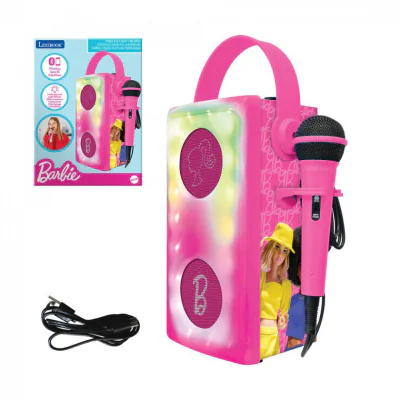 BOXA CU LUMINI&MICROFON FARA FIR, BARBIE