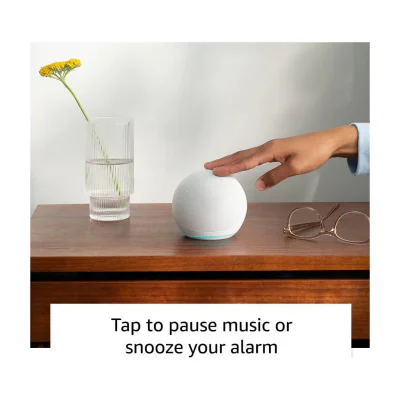 Boxa inteligenta Amazon Echo Dot 5 (2022), Control Voce Alexa, Bluetooth, Wi-Fi, Glacier White