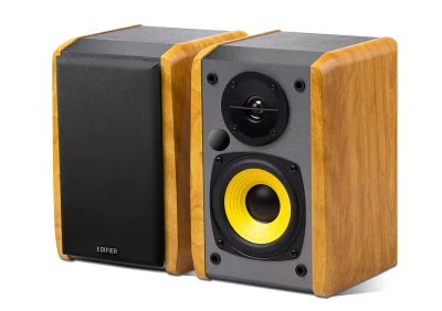 BOXE EDIFIER 2.0, RMS: 24W (2 x 12W), bluetooth, volum, bass, conectare simultana cu 2 echipamente BT, 220V alimentare, brown "R1010BT"