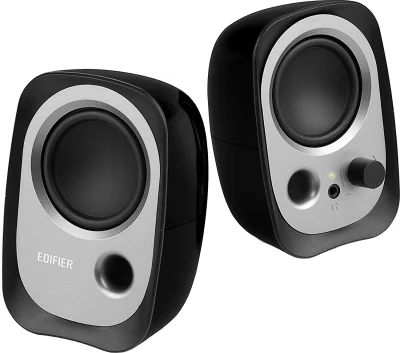 BOXE EDIFIER 2.0, RMS: 4W (2 x 2W), bass reflex port, USB power, black, "R12U"