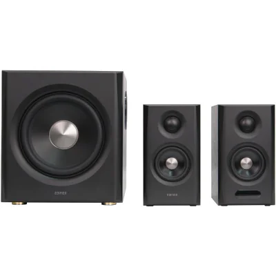 BOXE EDIFIER 2.1, RMS: 150W (2 x 25W, 2 x 15W, 1 x 70W), bluetooth v6.0, telecomanda wireless, volum, bass, treble, Coax/Optical/LineIn/USB-C/HDMI eARC, brown, "S355DB-BR" x