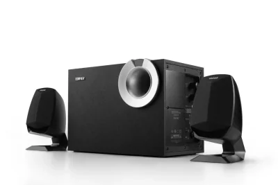 BOXE EDIFIER 2.1, RMS: 34W (2 x 8W, 1 x 18W), bluetooth, volum, bass; raport semnal-zgomot: #25dBA, frecventa raspuns - sateliti: 210Hz - 20kHz, black, "M206BT"