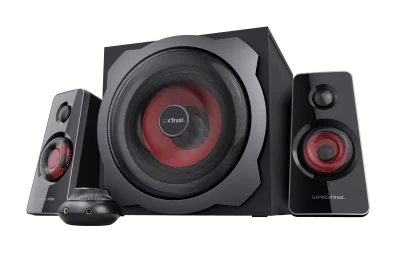 Boxe Trust GXT 38 TYTAN 2.1, intrare audio 3.5 mm, Line-in, putere 120 W, frecventa raspuns 20 Hz, 20.000 Hz, negru