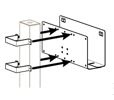 BRACKETMOUNT PERIPH TO 3X3 POST/POST
