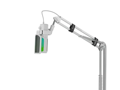 Brat cu microfon Genesis Radium 251, tip Condenser, model cardioid, suport fix, conectivitate USB-C, raspuns in frecventa 50 - 16.000 Hz, sensibilitate 40 dB, lungime cablu 200 cm, alb
