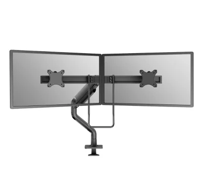 Brat dublu monitor Neomounts DS75S-950BL2; pentru display-uri cu diagonale 17"-32", sistem de prindere VESA 75x75~100x100, greutate maxima suportata 8 - per ecrankg, full motion, tilt 60°, swivel 90°, rotate 180°, distanta fata de perete 204-741mm; g
