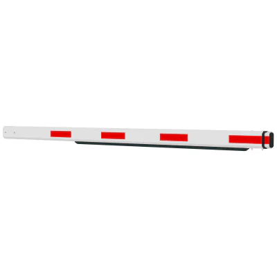 Braț telescopic de 2,7 până la 4,5 m, care poate fi utilizat pe ambele părți ale porții cu braț. Fabricat din aliaj de aluminiu și proiectat cu o carcasă antirugină tratată cu pulverizare electrostatică. Stâlpul principal are o bandă elastică de cauc