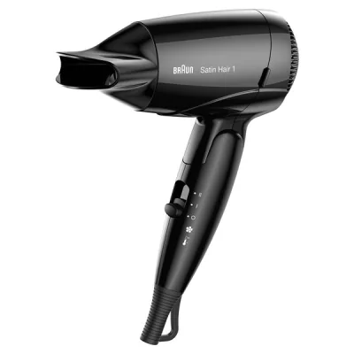 Braun Haircare Hairdryer Satin Hair 1 HD130 Travel black Schwarz (BRHD130E)