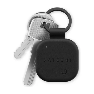 Breloc Satechi FindAll, piele vegană, Black