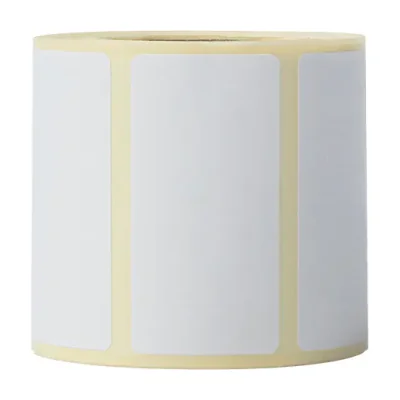 Brother BDE1J026051060, White, Self-adhesive printer label, Die-cut label, Direct thermal, Universal, Rectangle