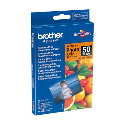 Brother BP-71GP50, 260 g/m², White, 265 µm, 112 mm, 184 mm, 16 mm
