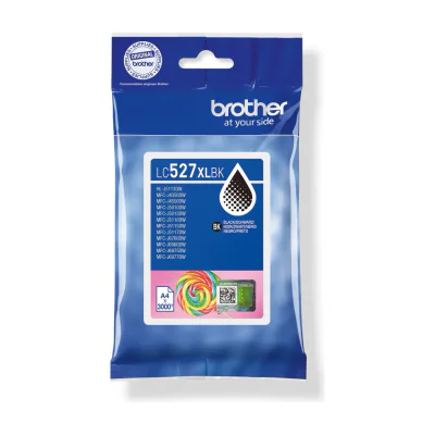 Brother Genuine LC527XLBK High Yield Ink Cartridge - Black, High (XL) Yield, Black, Pigment-based ink, 1 pc(s), 3000 pages, Single pack