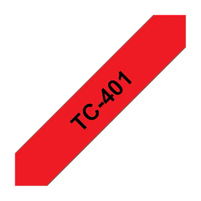 Brother Labelling Tape 12mm, Black on red, TC, Direct thermal, Japan, 5 year(s), Brother
