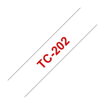 Brother Labelling Tape 12mm, Red on white, TC, Japan, 5 year(s), Brother, P-touch PT8E, PT500, PT2000, PT3000, PT5000