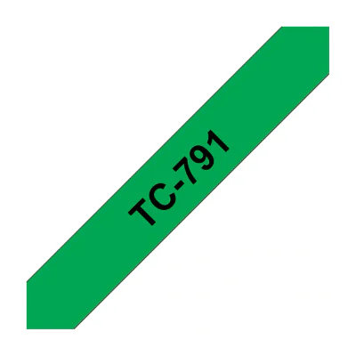 Brother Labelling Tape 9mm, Black on green, TC, Black, Japan, 5 year(s), Brother