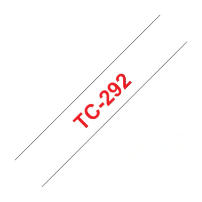 Brother Labelling Tape 9mm, Red on white, TC, Black, Japan, 5 year(s), Brother