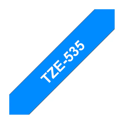 Brother Laminated tape 12mm, White on blue, TZe, Thermal transfer, Philippines, 5 year(s), Brother