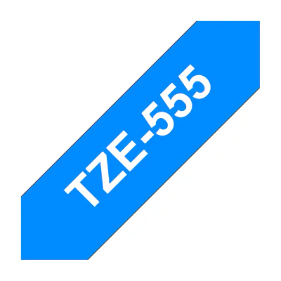 Brother Laminated tape 24mm, White on blue, TZe, Thermal transfer, Philippines, 5 year(s), Brother