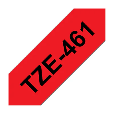 Brother Laminated tape 36mm, Black on red, TZe, Thermal transfer, China, 5 year(s), Brother