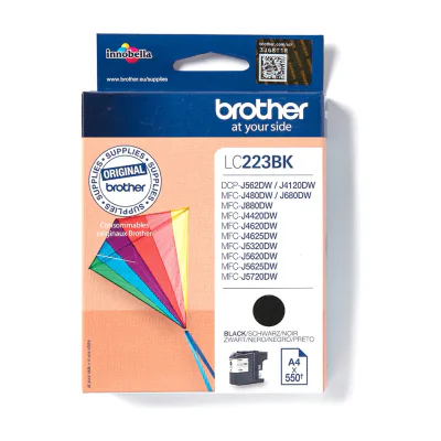 Brother LC-223BK, Black, 1 pc(s), 550 pages, Single pack