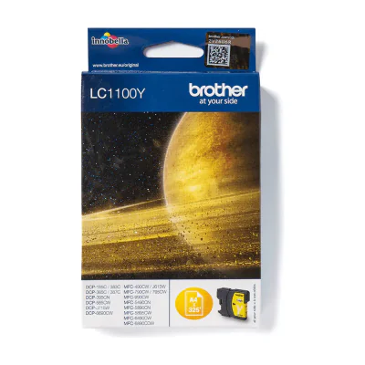 Brother LC1100Y, Yellow, Pigment-based ink, 1 pc(s), 325 pages, Single pack