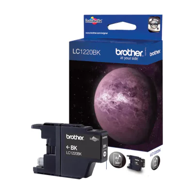 Brother LC1220BK, Black, Pigment-based ink, 1 pc(s), 300 pages, Single pack